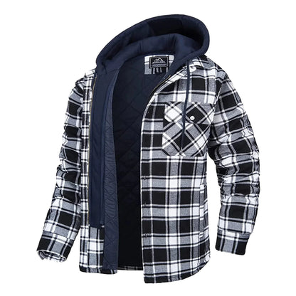 Men's Hooded Checked Jacket - FLORIAN Stylish Protection from the Elements