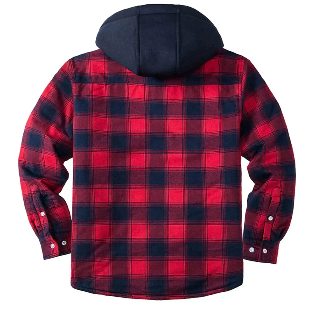 Men's Hooded Checked Jacket - FLORIAN Stylish Protection from the Elements