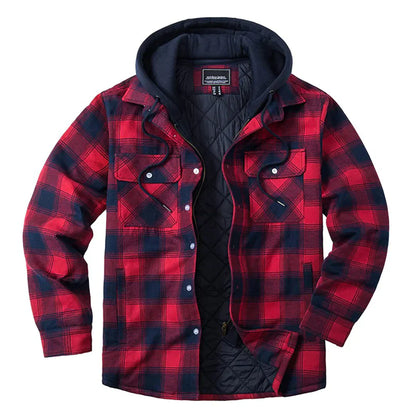Men's Hooded Checked Jacket - FLORIAN Stylish Protection from the Elements