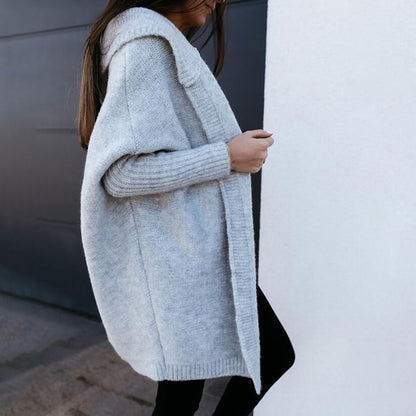 LARISA - Great knit hoodie for a warm look