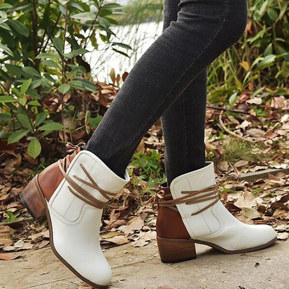 Vintage Lace-up Boots for Women - Greta Style