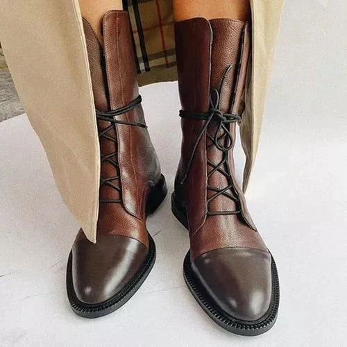 Alice - Trendy vintage boots with elegant heel