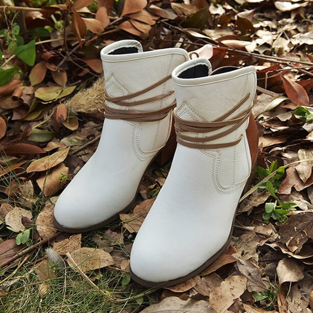 Vintage Lace-up Boots for Women - Greta Style