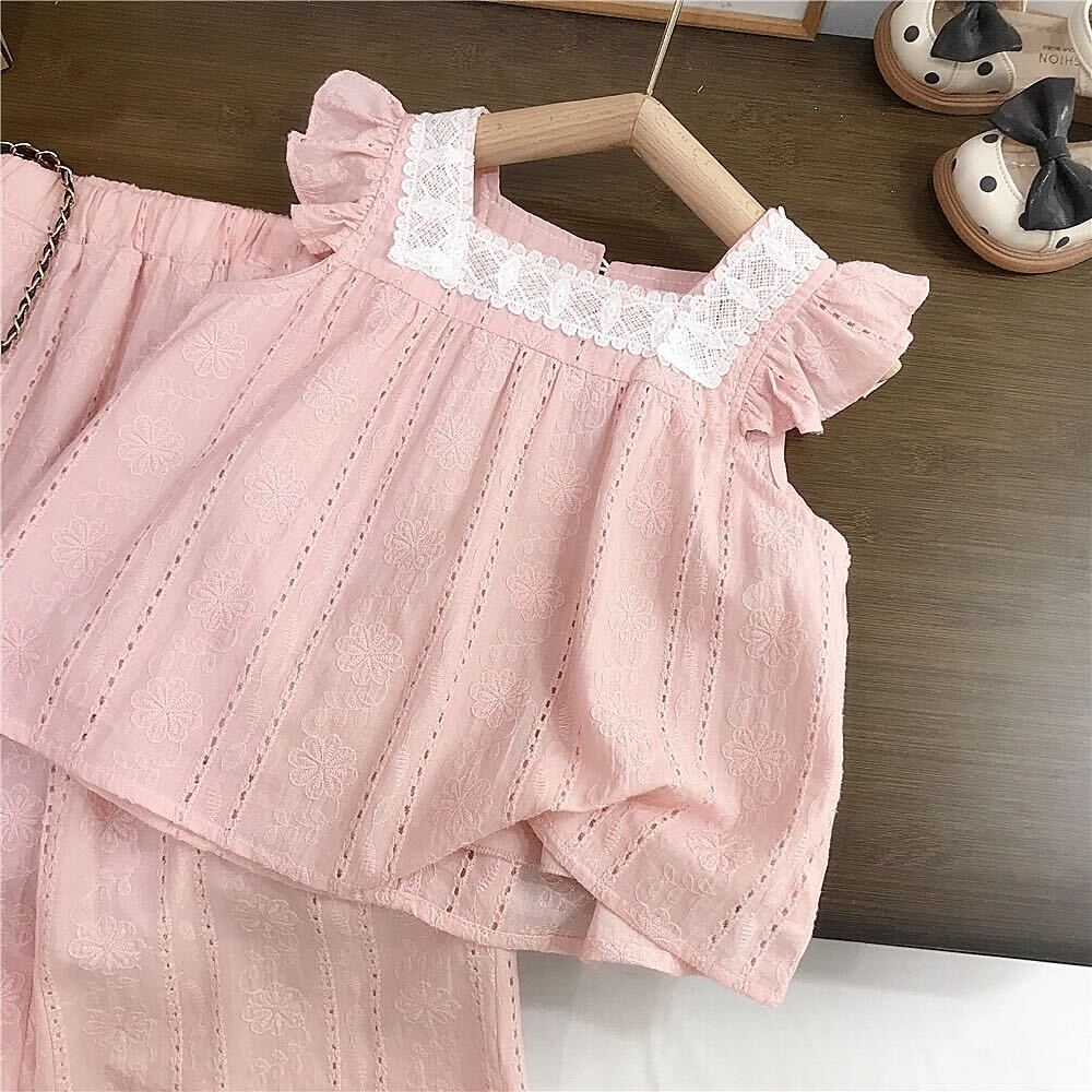 Eyelet embroidered lace premium set