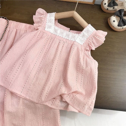 Eyelet embroidered lace premium set