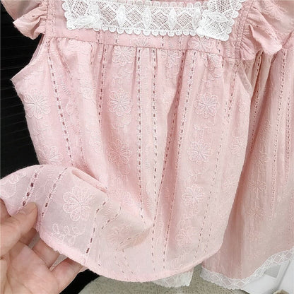 Eyelet embroidered lace premium set