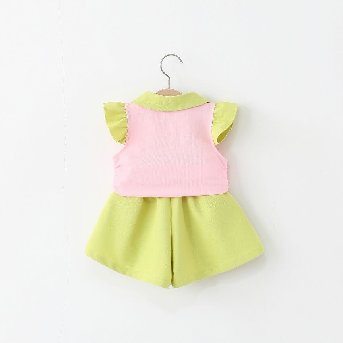 Star polo top and shorts set