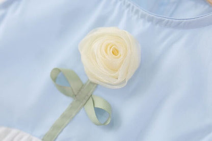 Flower top and balloon shorts set