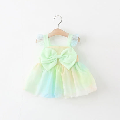 Tie dye bow dress