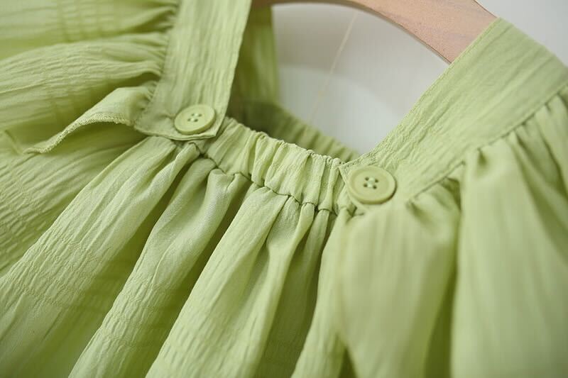 Crushed fabric shorts set
