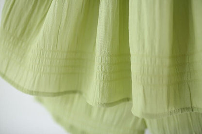 Crushed fabric shorts set