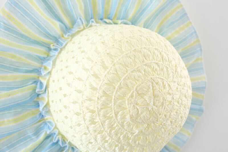 Multi striped lace dress with hat