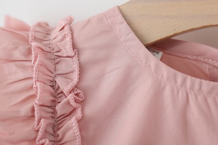 Ruffle cherry two tone dress with hat