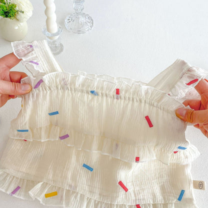 Crushed layered top and shorts premium set