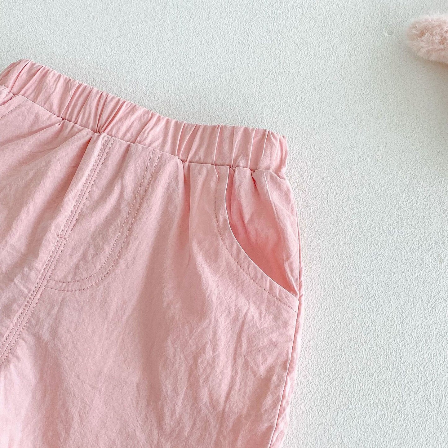 Crushed layered top and shorts premium set