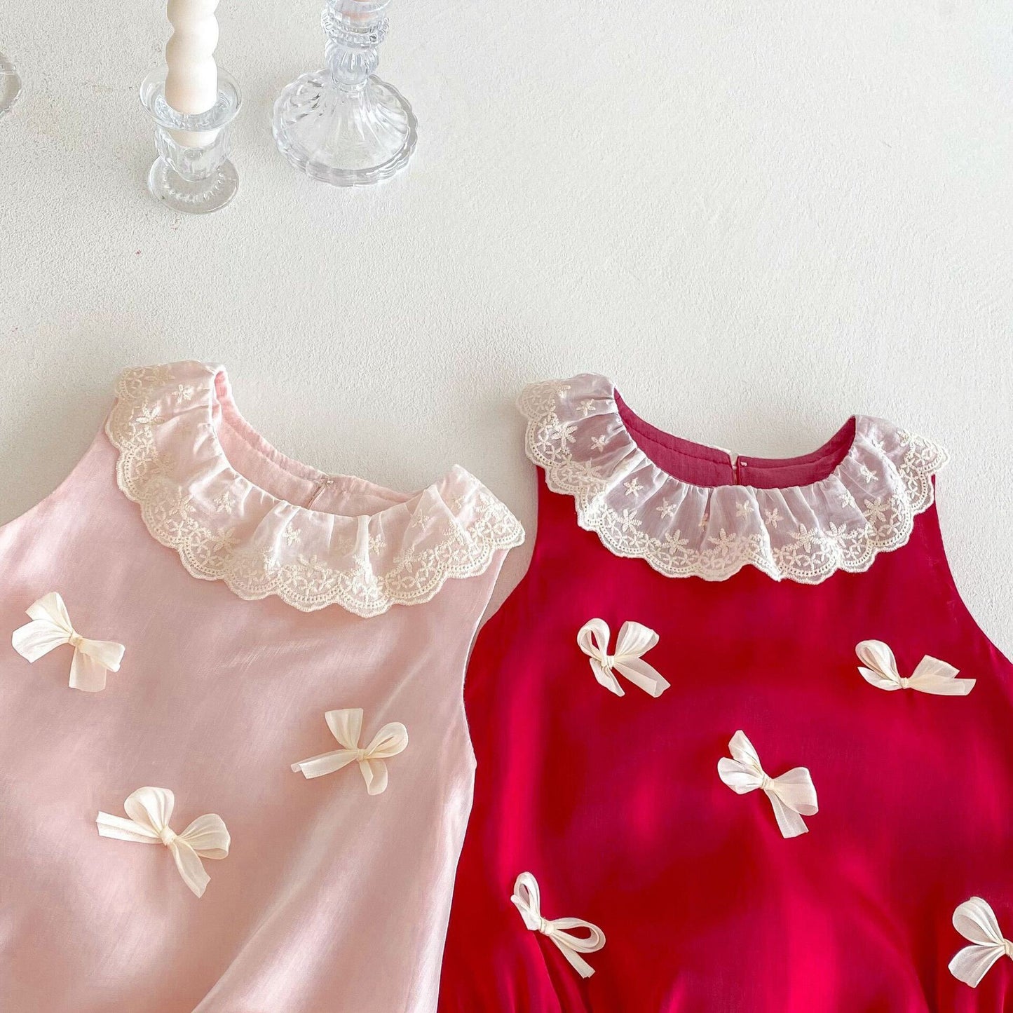 Bow lace premium romper