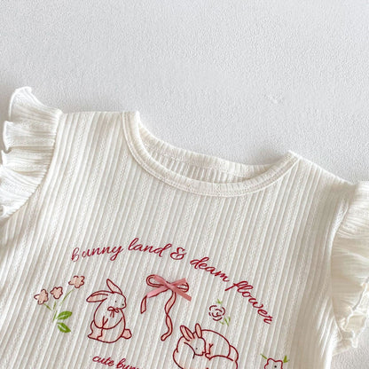 Printed ribbed top and checkered stylish shorts set