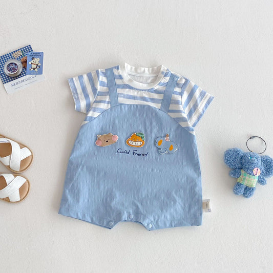 Dungaree style premium romper