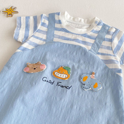 Dungaree style premium romper