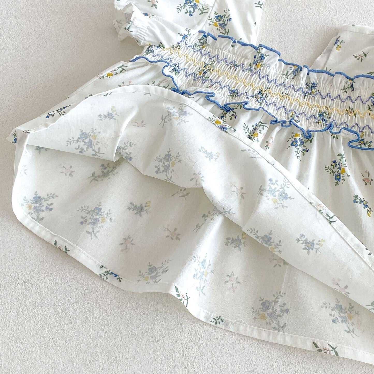 Floral gathered top and shorts set
