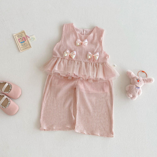 Three bow pink set