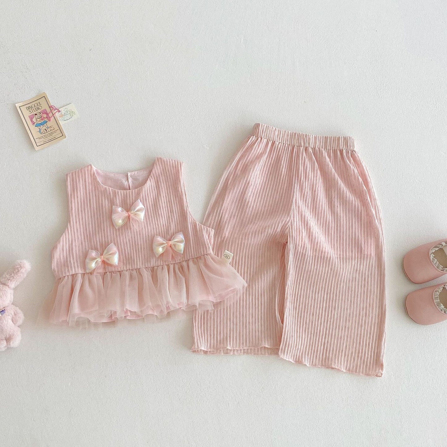 Three bow pink set