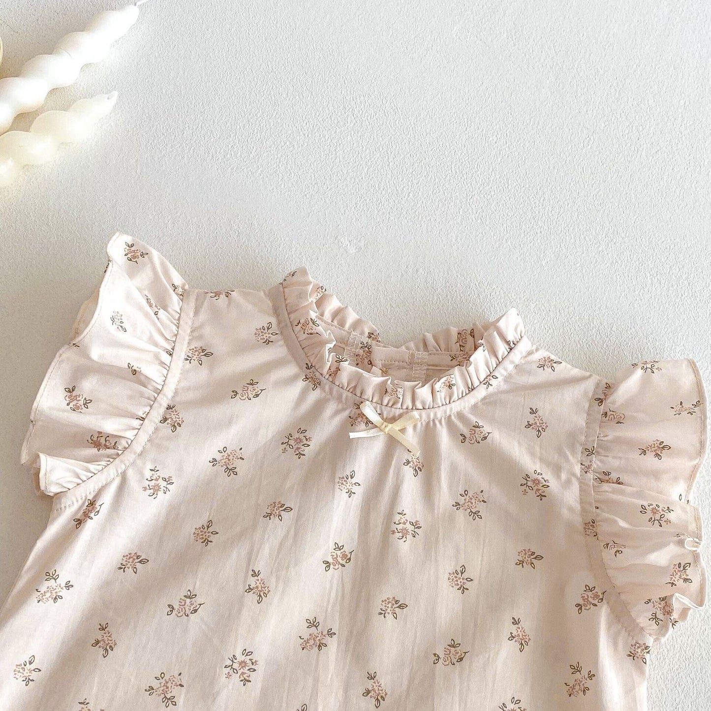 Floral top and dungaree premium set