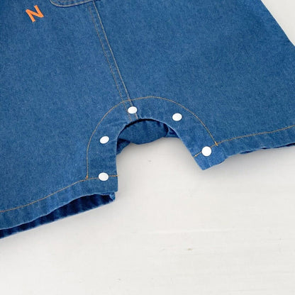 Duck denim romper with tshirt