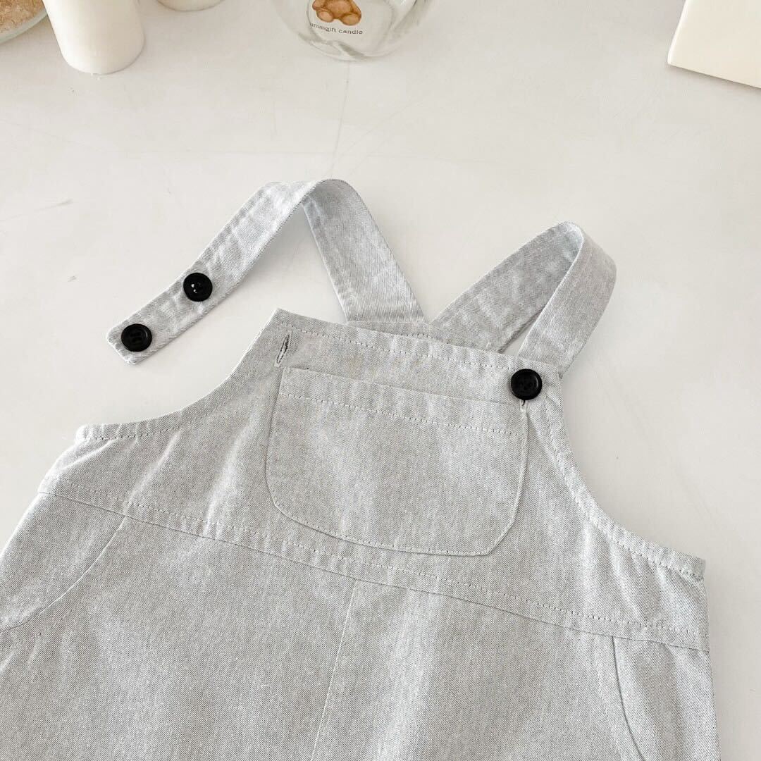 Striped tshirt and premium dungaree set