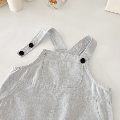 Striped tshirt and premium dungaree set