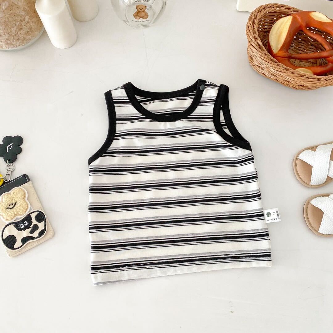 Striped tshirt and premium dungaree set