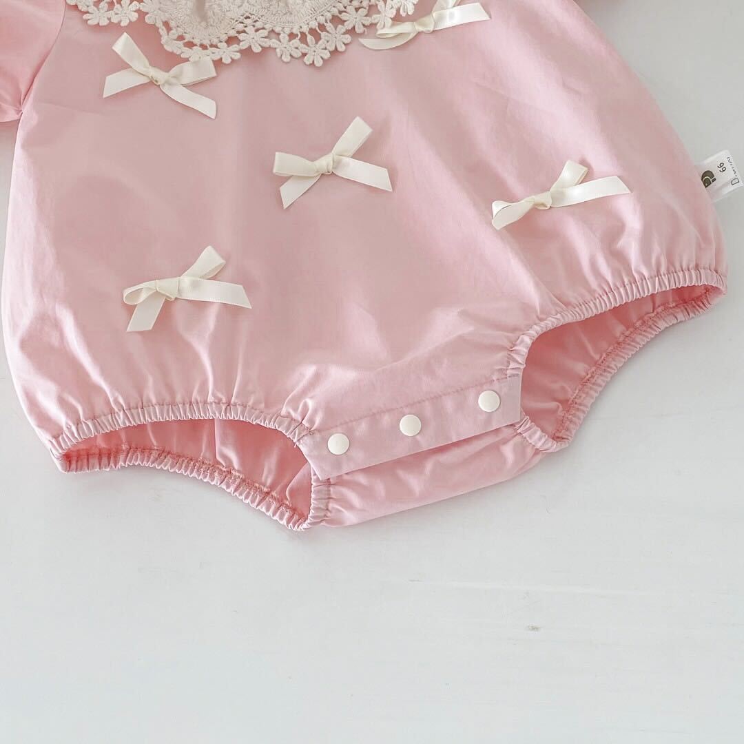 Lace collar premium romper