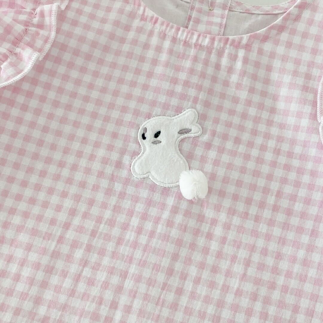 Rabbit checkered jumpsuit