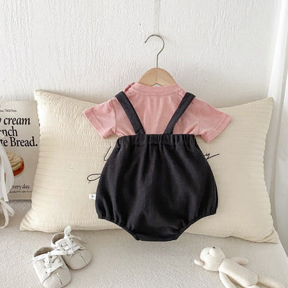 Tshirt and dungaree set