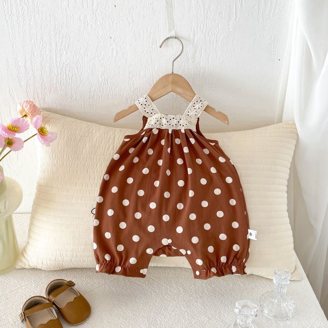 Polka dot lace jumpsuit