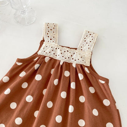 Polka dot lace jumpsuit