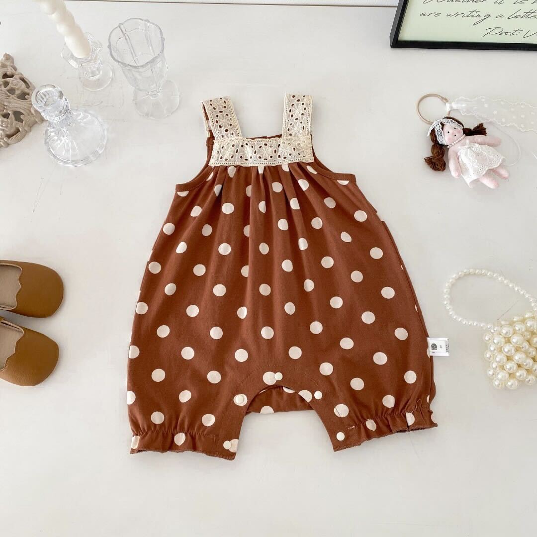 Polka dot lace jumpsuit