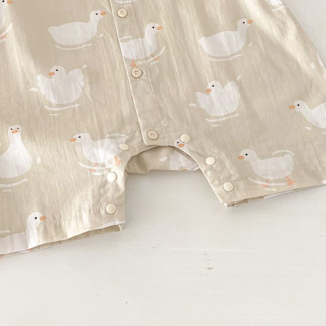 Duck printed jumpsuit with sling