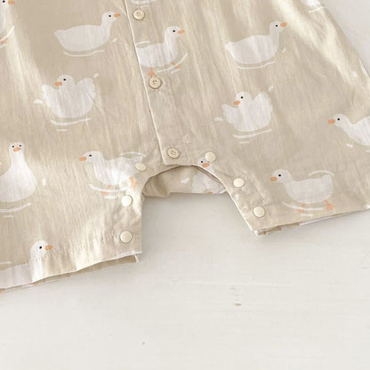 Duck printed jumpsuit with sling