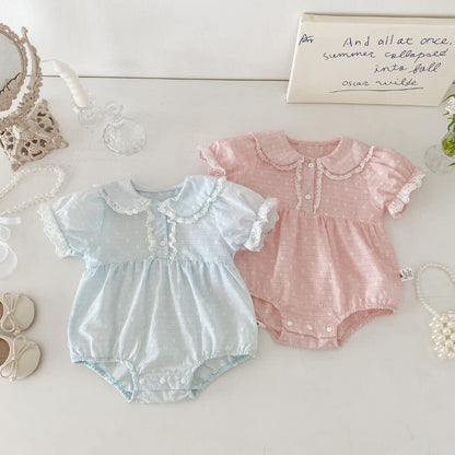Embroidered lace classy romper
