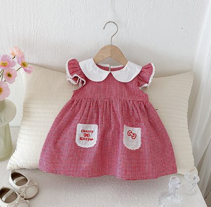 Cherry and Kitty checkered dress
