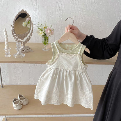 Embroidered dress and tshirt premium set