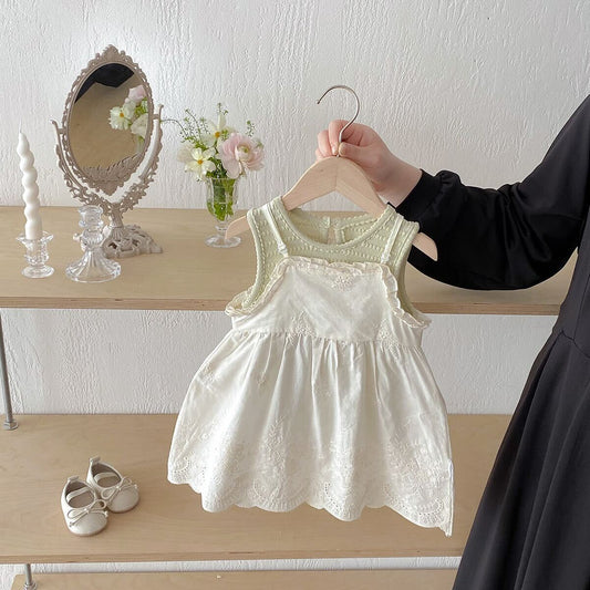 Embroidered dress and tshirt premium set