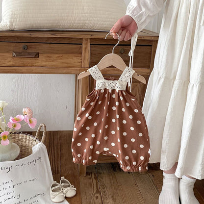 Polka dot lace jumpsuit