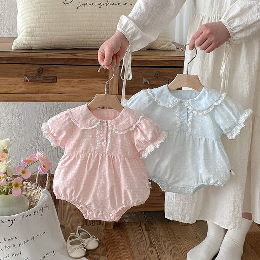 Embroidered lace classy romper