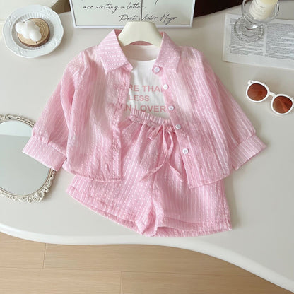 Striped co-ord set with tshirt