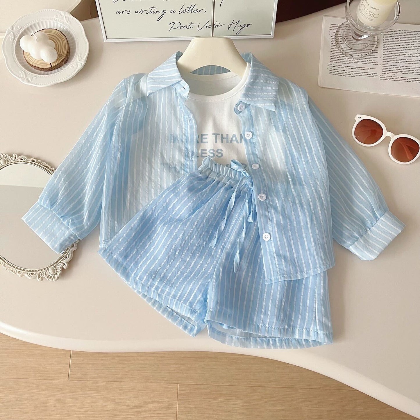 Striped co-ord set with tshirt