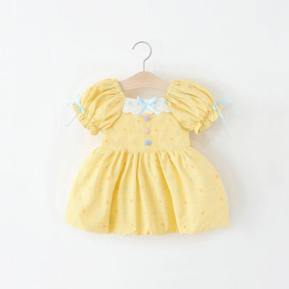 Heart made checkered summer dress