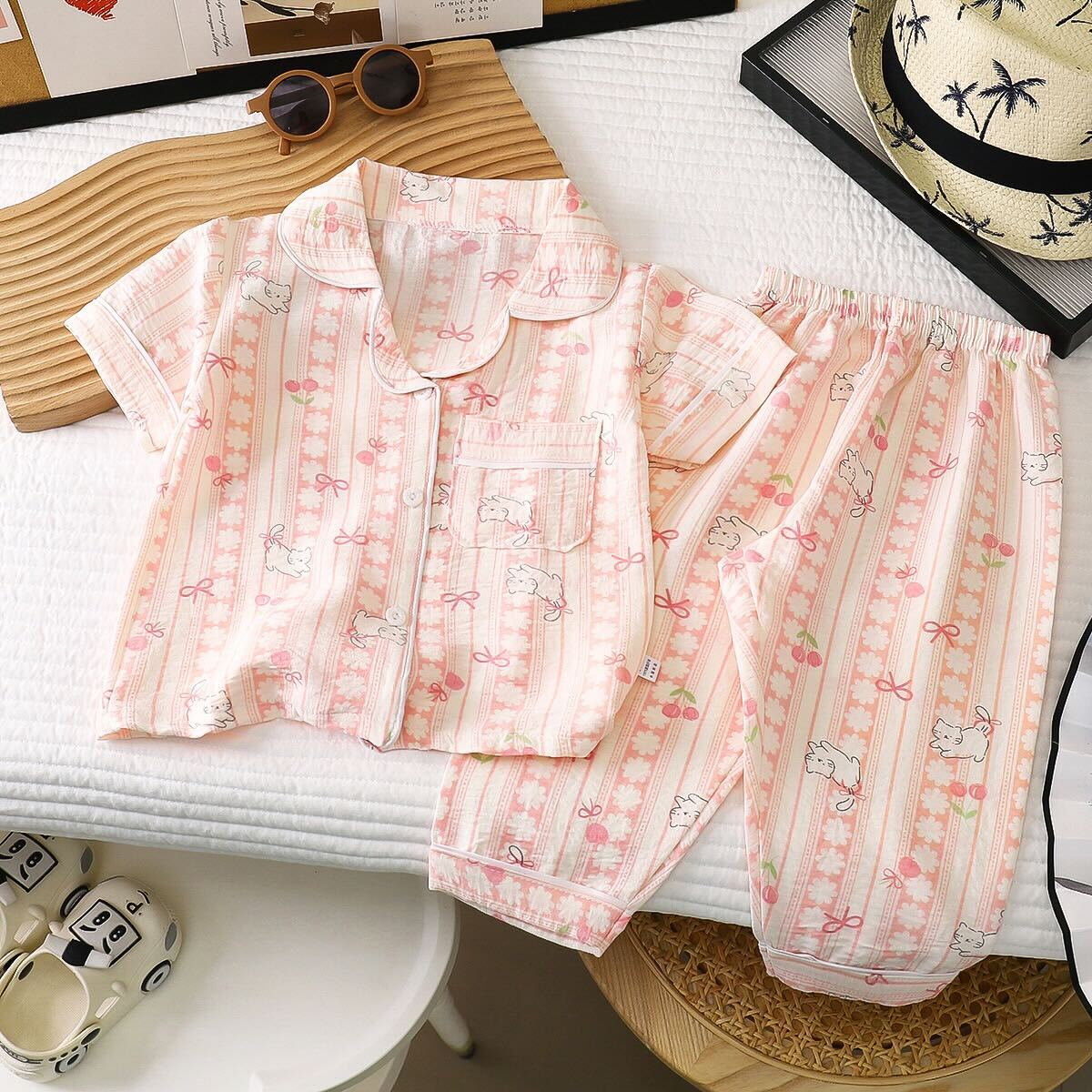 Printed summer night suit