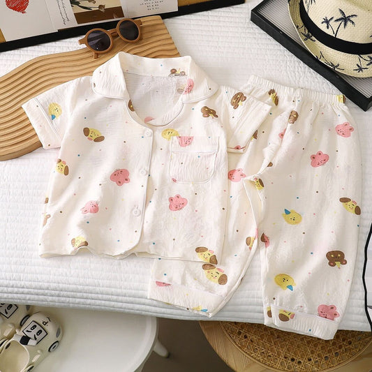 Printed summer night suit